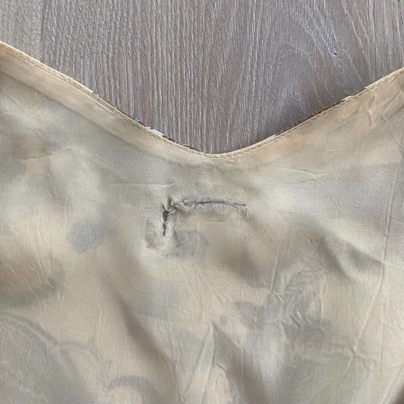 Carrie Hutton Y2K V-Neck Floral Flowy Midi Dress Cut Out Sleeves - Picture 14 of 15